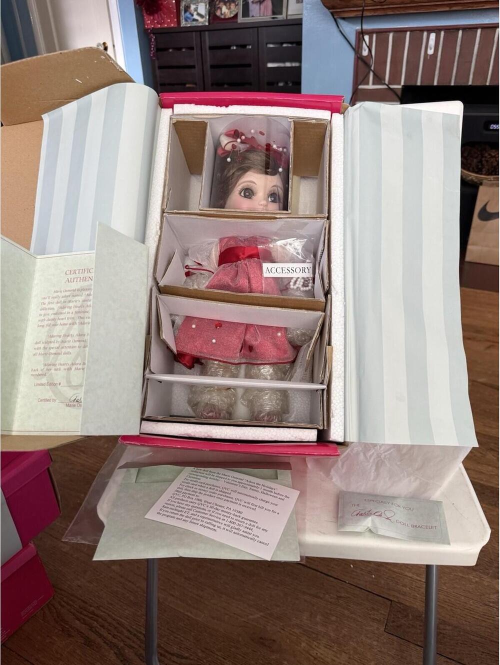 Marie Osmond Adoring Hearts Adora Belle Valentine Porcelain Doll #05915 New